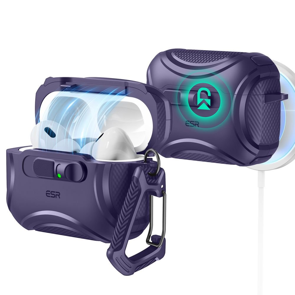ESR AirPods Pro 3 Θήκη από Σκληρό Πλαστικό με MagSafe - Cyber Flicklock - Purple