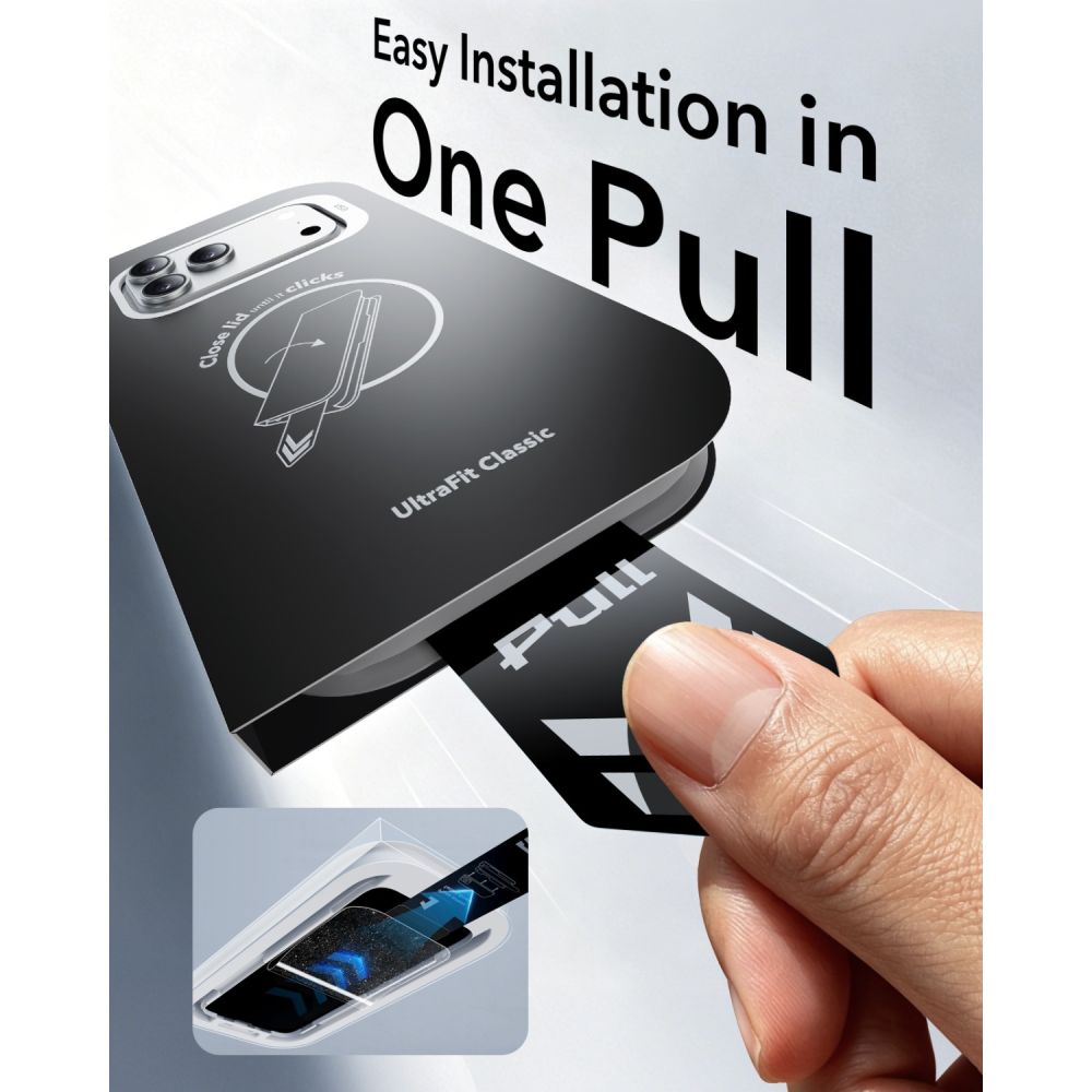 ESR iPhone 17 Pro / iPhone 18 Pro - Full Screen Αντιχαρακτικό Γυαλί Οθόνης - UltraFit Classic - 2 Τεμάχια - Black