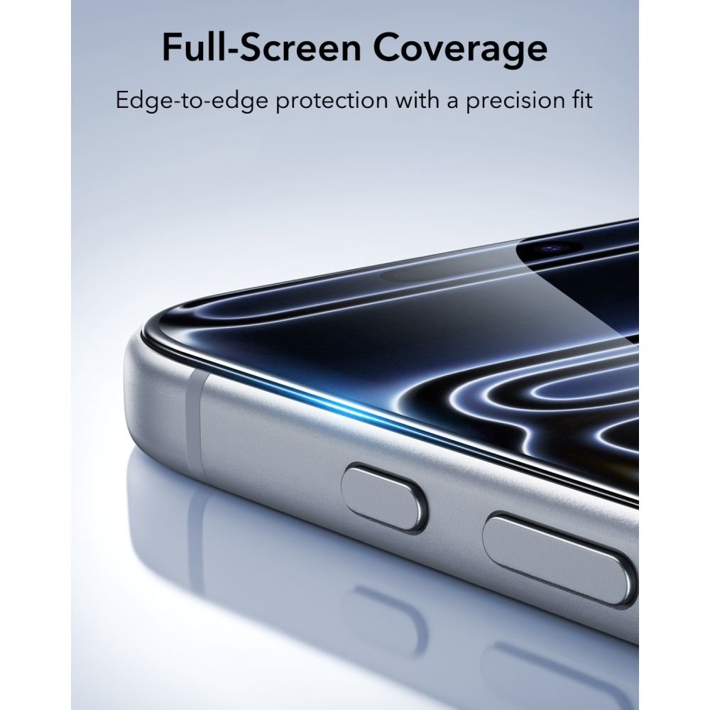 ESR iPhone 17 Pro / iPhone 18 Pro - Full Screen Αντιχαρακτικό Γυαλί Οθόνης - UltraFit Classic - 2 Τεμάχια - Black