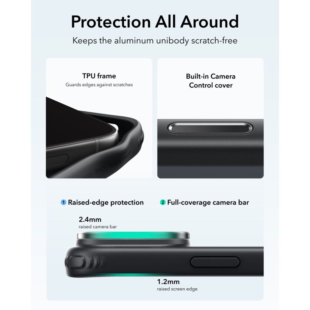 ESR iPhone 17 Pro / iPhone 18 Pro - Σκληρή Θήκη με Πλαίσιο Σιλικόνης και Σταντ - Classic Hybrid Kickstand MagSafe - Clear / Black