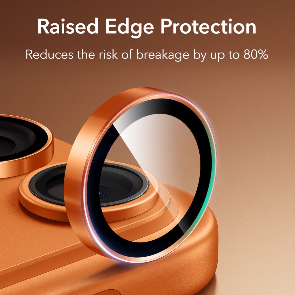 ESR iPhone 17 Pro Max / 17 Pro / 16 Pro Max / 16 Pro / 15 Pro Max / 15 Pro / 14 Pro Max / 14 Pro - Αντιχαρακτικό Γυαλί για την Κάμερα - Armorite - Orange