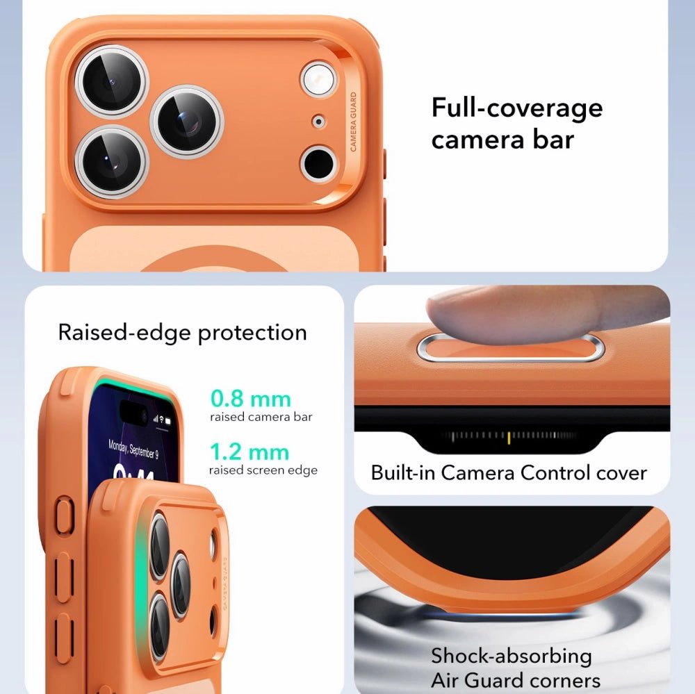 ESR iPhone 17 Pro Max - Classic Hybrid Halolock - Σκληρή Θήκη με Πλαίσιο Σιλικόνης και MagSafe - Frosted Orange