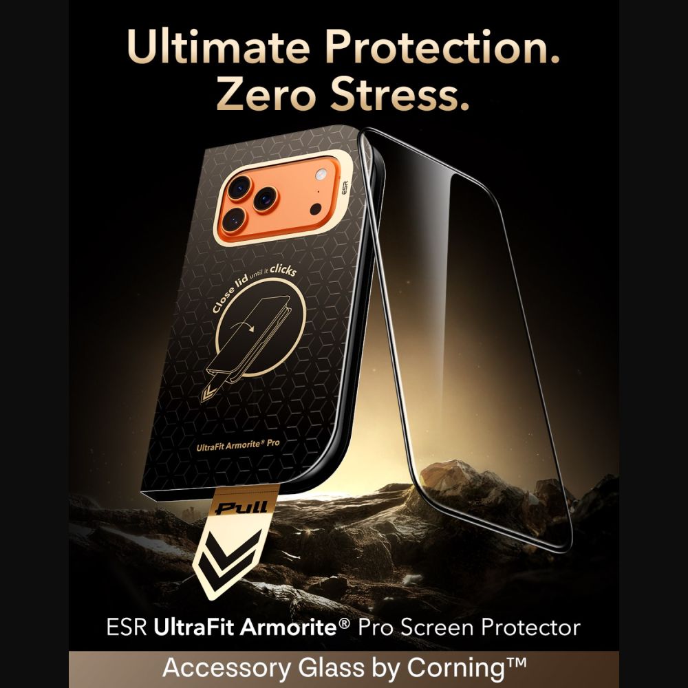 ESR iPhone 17 Pro Max / iPhone 18 Pro Max - Full Screen Αντιχαρακτικό Γυαλί Οθόνης - UltraFit Armorite Pro - Black