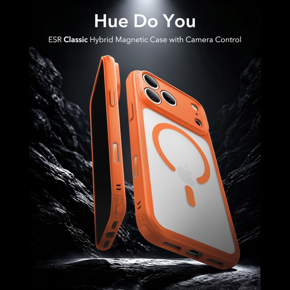 ESR iPhone 17 Pro Max / iPhone 18 Pro Max - Σκληρή Θήκη με Πλαίσιο Σιλικόνης - Classic Hybrid MagSafe - Frosted Orange