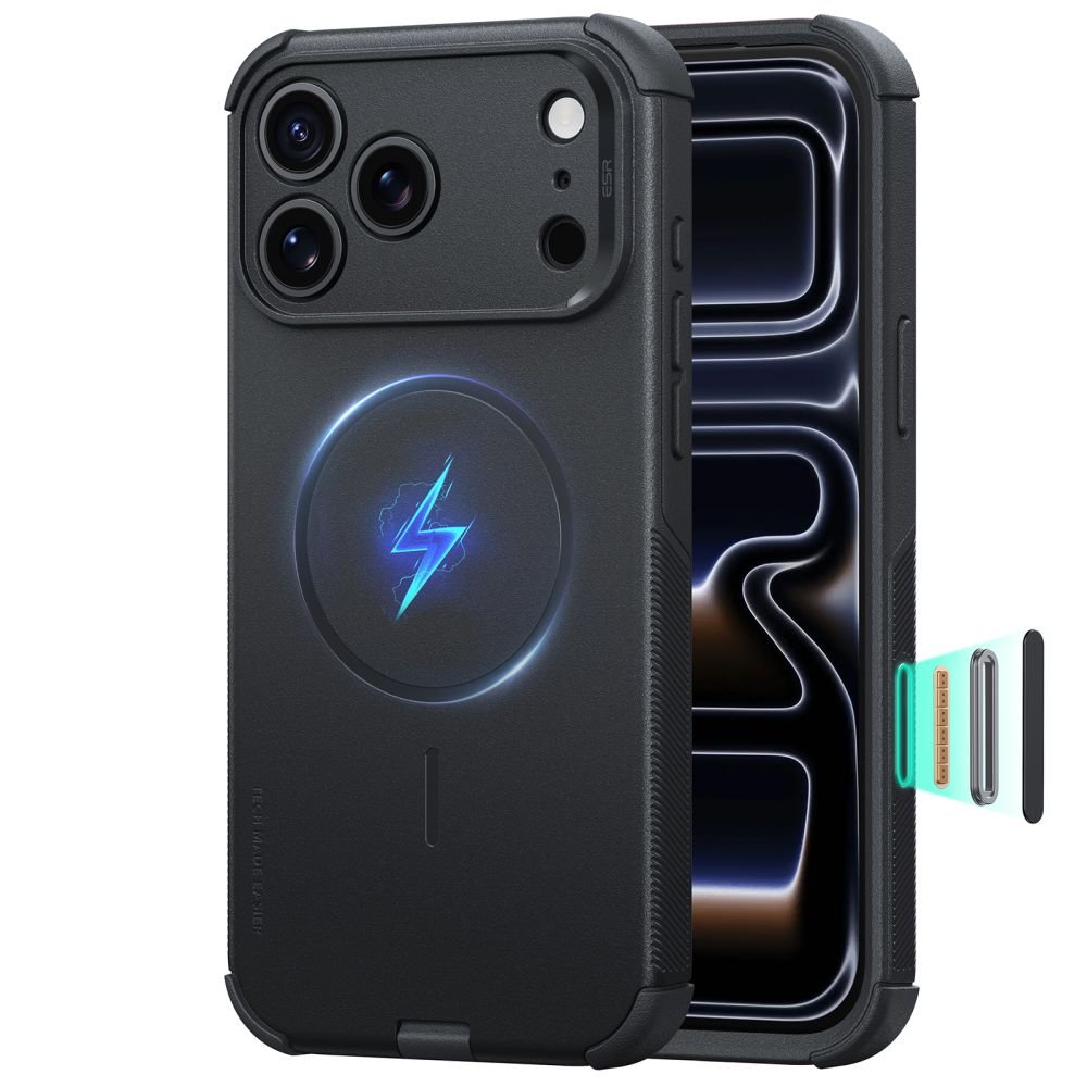 ESR iPhone 17 Pro Max / iPhone 18 Pro Max - Σκληρή Θήκη με Πλαίσιο Σιλικόνης και MagSafe - Cyber Tough MagSafe - Black