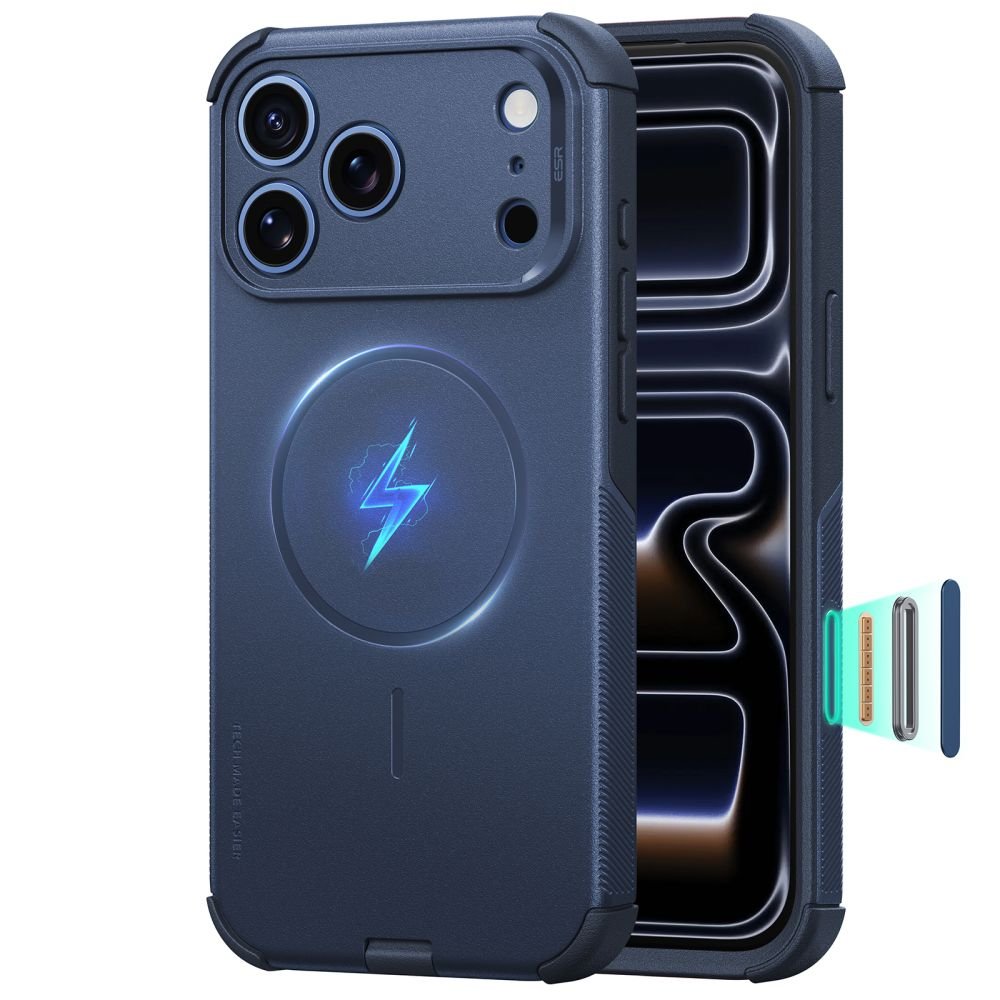ESR iPhone 17 Pro Max / iPhone 18 Pro Max - Σκληρή Θήκη με Πλαίσιο Σιλικόνης και MagSafe - Cyber Tough MagSafe - Blue