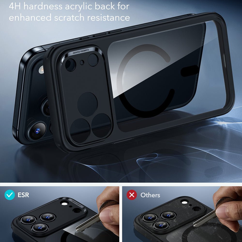 ESR iPhone 17 Pro - Σκληρή Θήκη με Πλαίσιο Σιλικόνης και MagSafe - Classic Hybrid Halolock - Clear Black