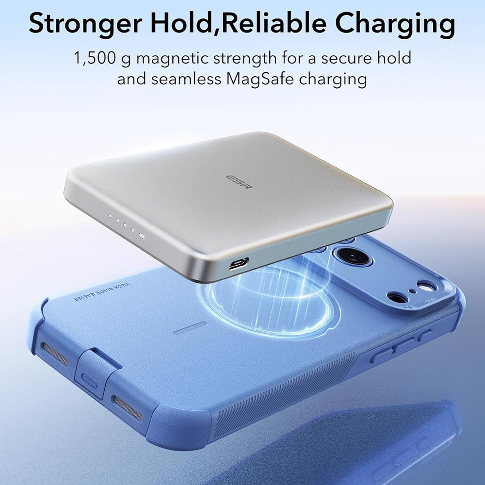 ESR iPhone 18 Pro / iPhone 17 Pro - Σκληρή Θήκη με Πλαίσιο Σιλικόνης - Cyber Halolock - Light Blue