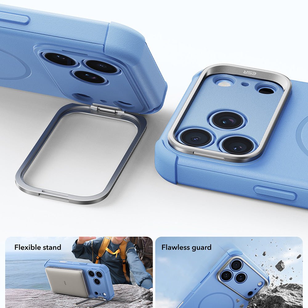 ESR iPhone 18 Pro / iPhone 17 Pro - Σκληρή Θήκη με Stand και MagSafe - Cyber Armor Kickstand - Light Blue