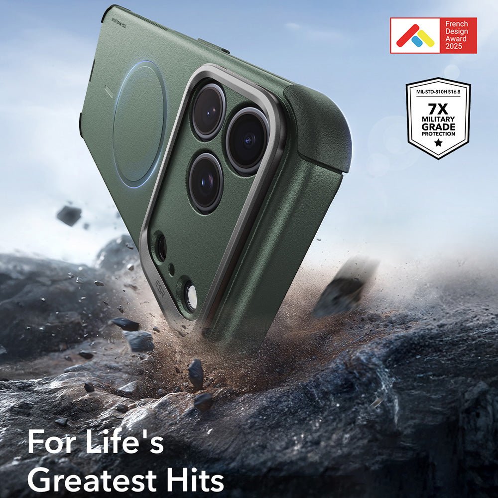 ESR iPhone 18 Pro / iPhone 17 Pro - Σκληρή Θήκη με Stand και MagSafe - Cyber Armor Kickstand - Olive Green