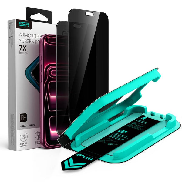 ESR iPhone 18 Pro Max - Privacy Αντιχαρακτικό Γυαλί Οθόνης - UltraFit Armorite - 2 Τεμάχια - Privacy