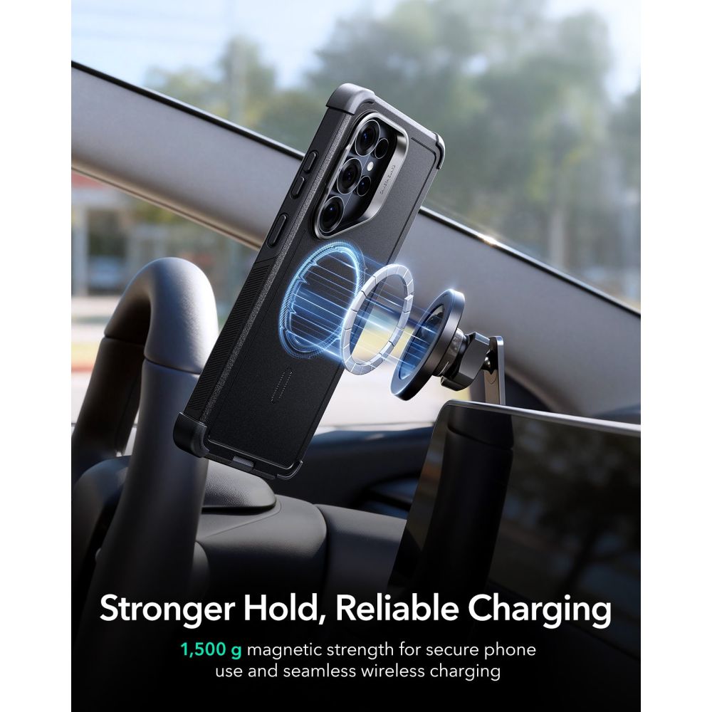ESR Samsung Galaxy S26 Ultra - Σκληρή Θήκη με Πλαίσιο Σιλικόνης και MagSafe - Cyber Tough Kickstand - Black
