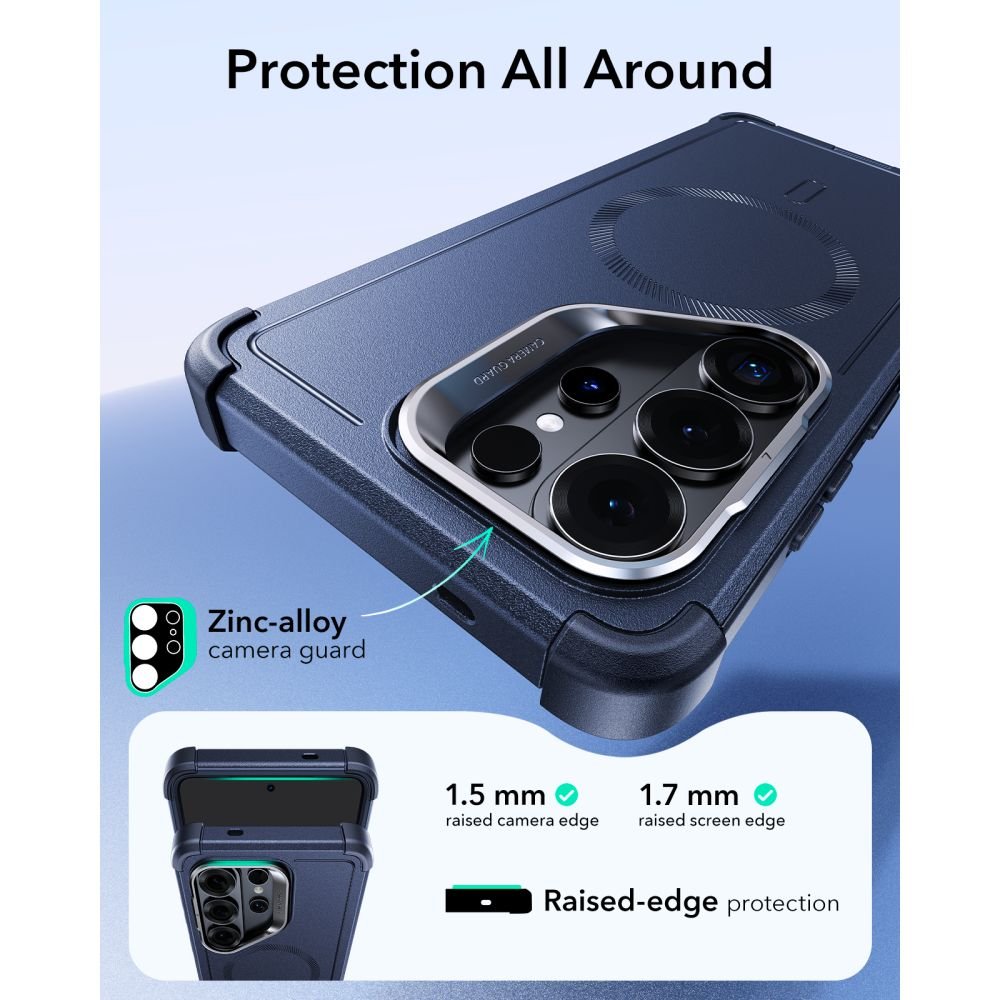 ESR Samsung Galaxy S26 Ultra - Σκληρή Θήκη με Πλαίσιο Σιλικόνης και MagSafe - Cyber Tough Kickstand - Blue