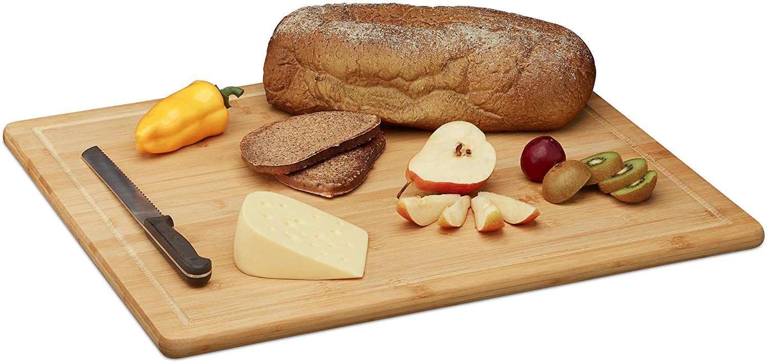 Relaxdays Σανίδα Κοπής από Μπαμπού - Natural - 4052025221560