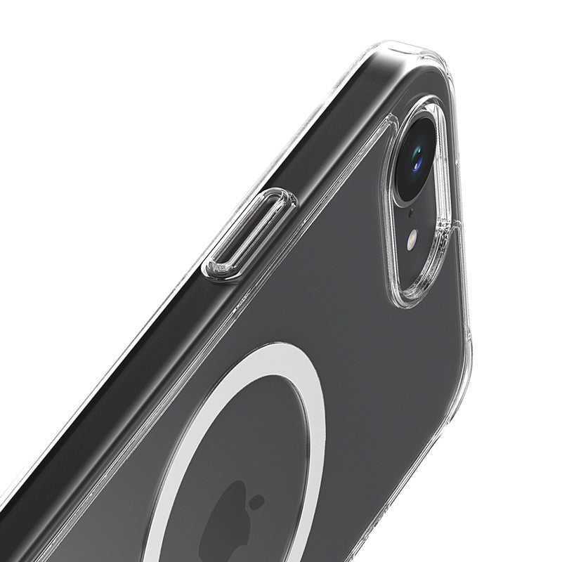 Crong iPhone 16e Clear Mag Cover - Σκληρή Θήκη με Πλαίσιο Σιλικόνης και MagSafe - Clear