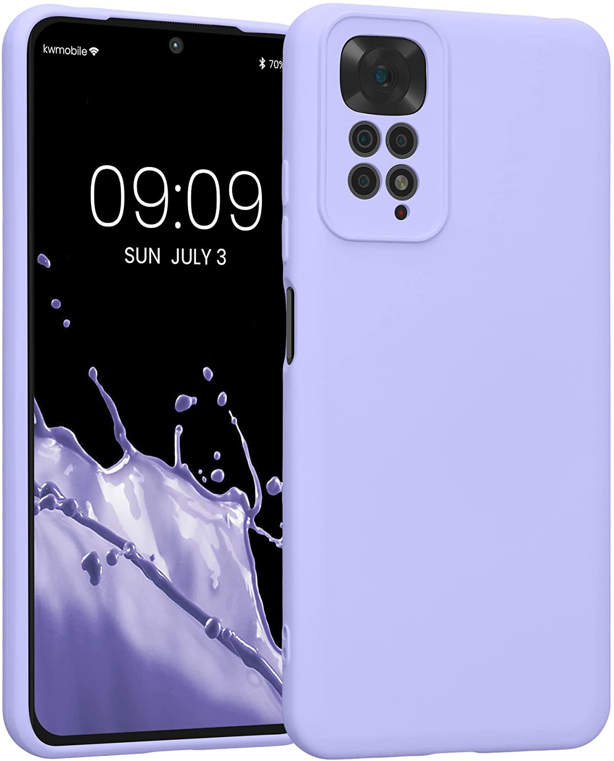KW Xiaomi Redmi Note 11 / Redmi Note 11S Θήκη Σιλικόνης Rubber TPU - Light Lavender - 57918.139