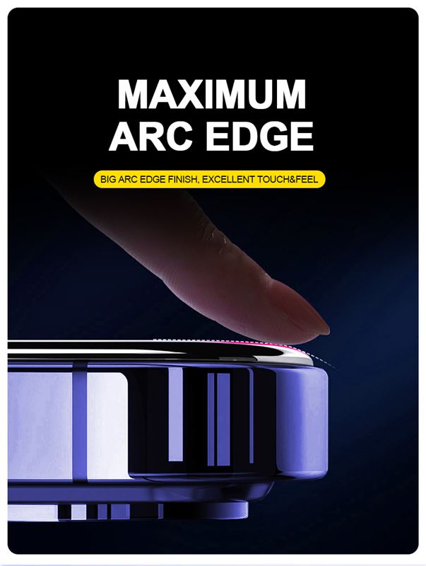 Mobile Origin iPhone 16 Pro Max Yellow Screen Guard 9H Full Screen Αντιχαρακτικό Γυαλί Οθόνης με Πλαίσιο Τοποθέτησης - Black