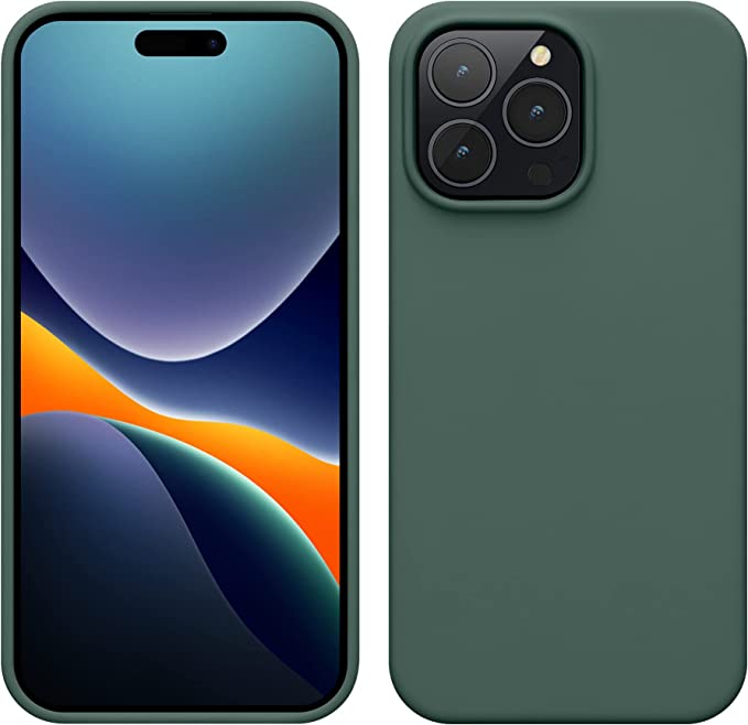 KW iPhone 14 Pro Max Θήκη Σιλικόνης Rubberized TPU - Forest Green - 59074.166