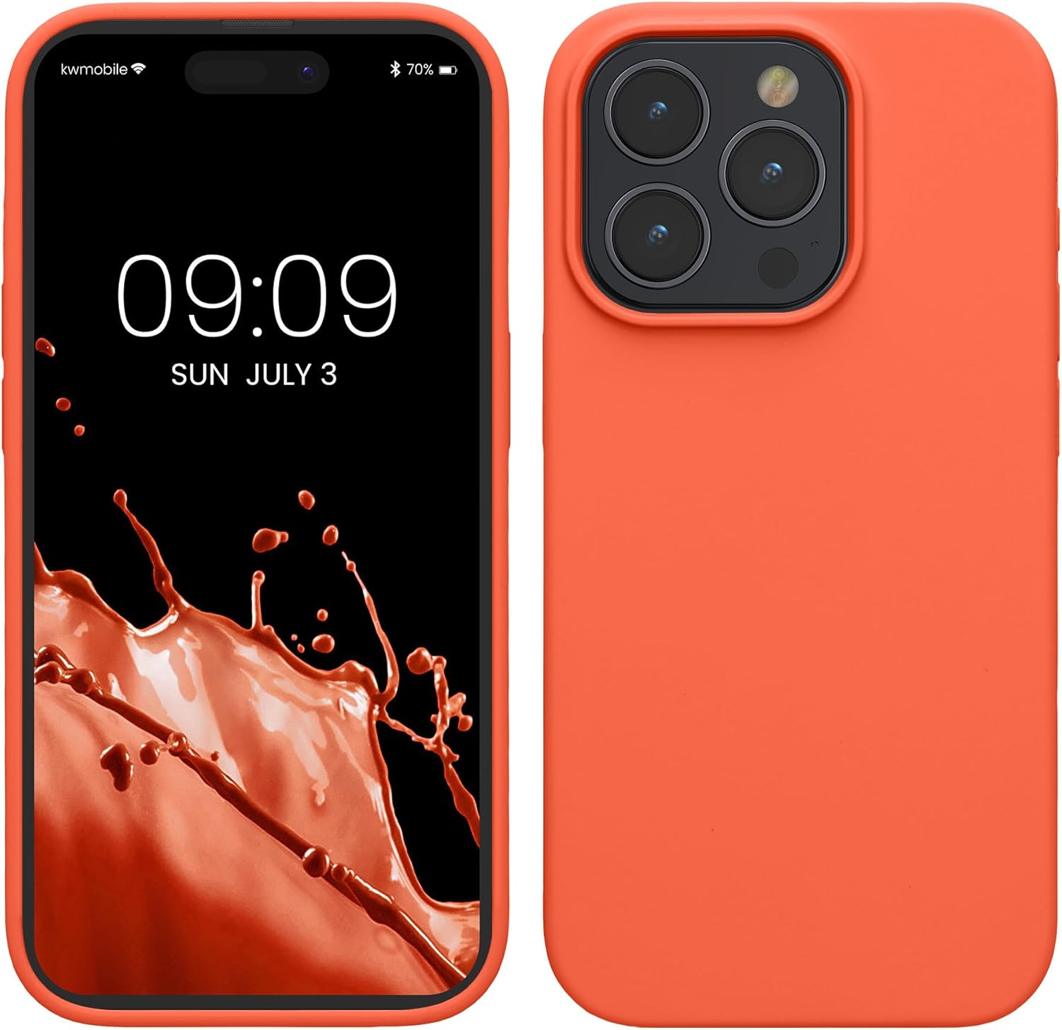 KW iPhone 15 Pro Max Θήκη Σιλικόνης Rubberized TPU - Luminous Coral