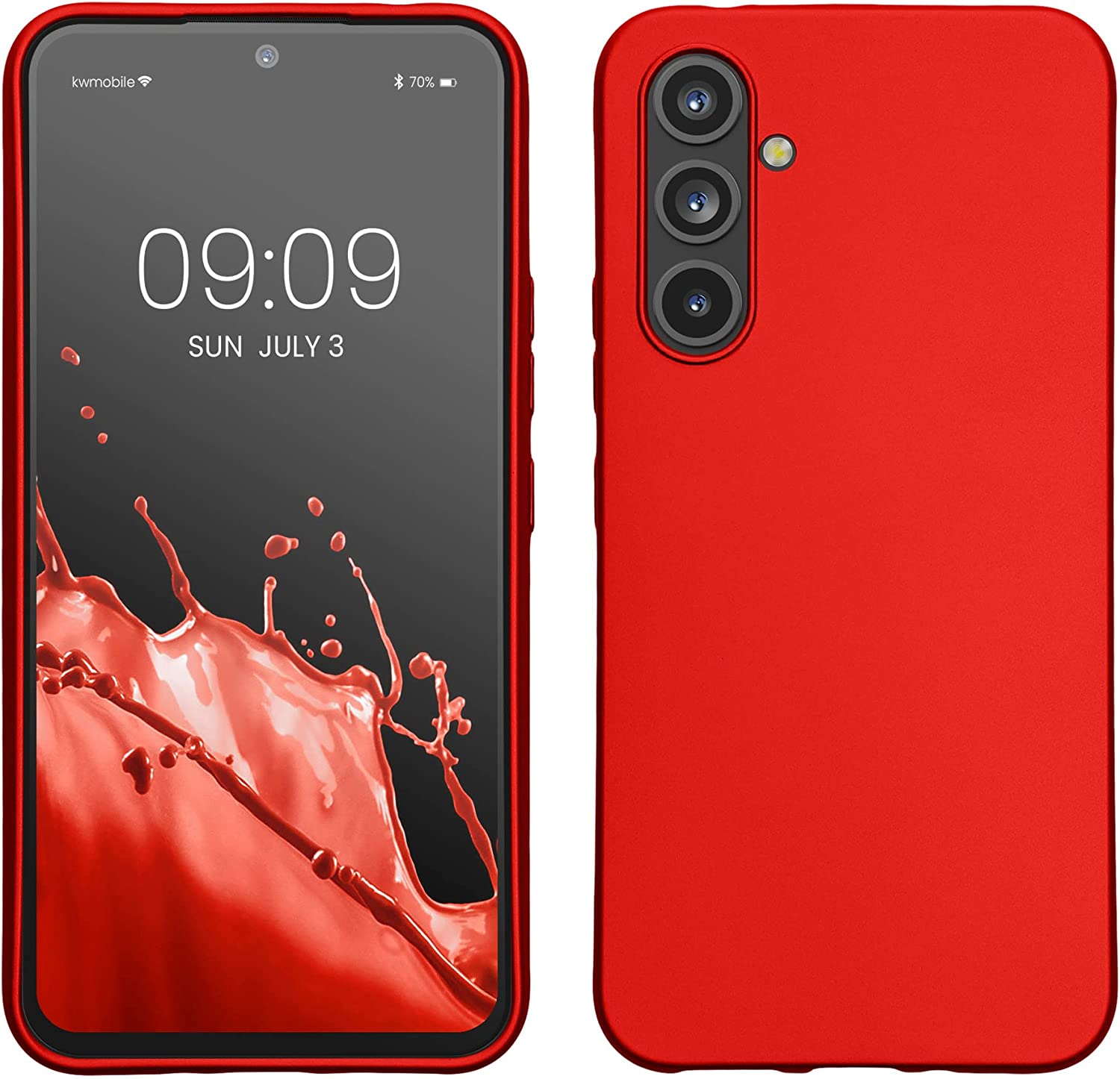 KW Samsung Galaxy A54 5G Θήκη Σιλικόνης TPU - Metallic Dark Red - 60797.36