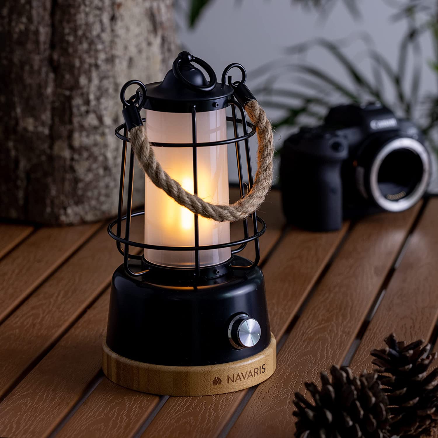 Navaris Επαναφορτιζόμενο Φανάρι LED - Black - 56078.01