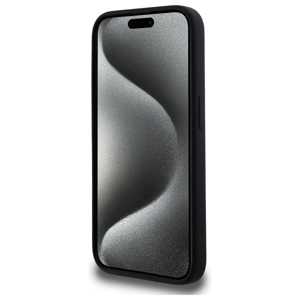 Karl Lagerfeld iPhone 15 Pro Max - Silicone Karl Head Print - MagSafe Θήκη Σιλικόνης - Black - KLHMP15XSKHPPLK