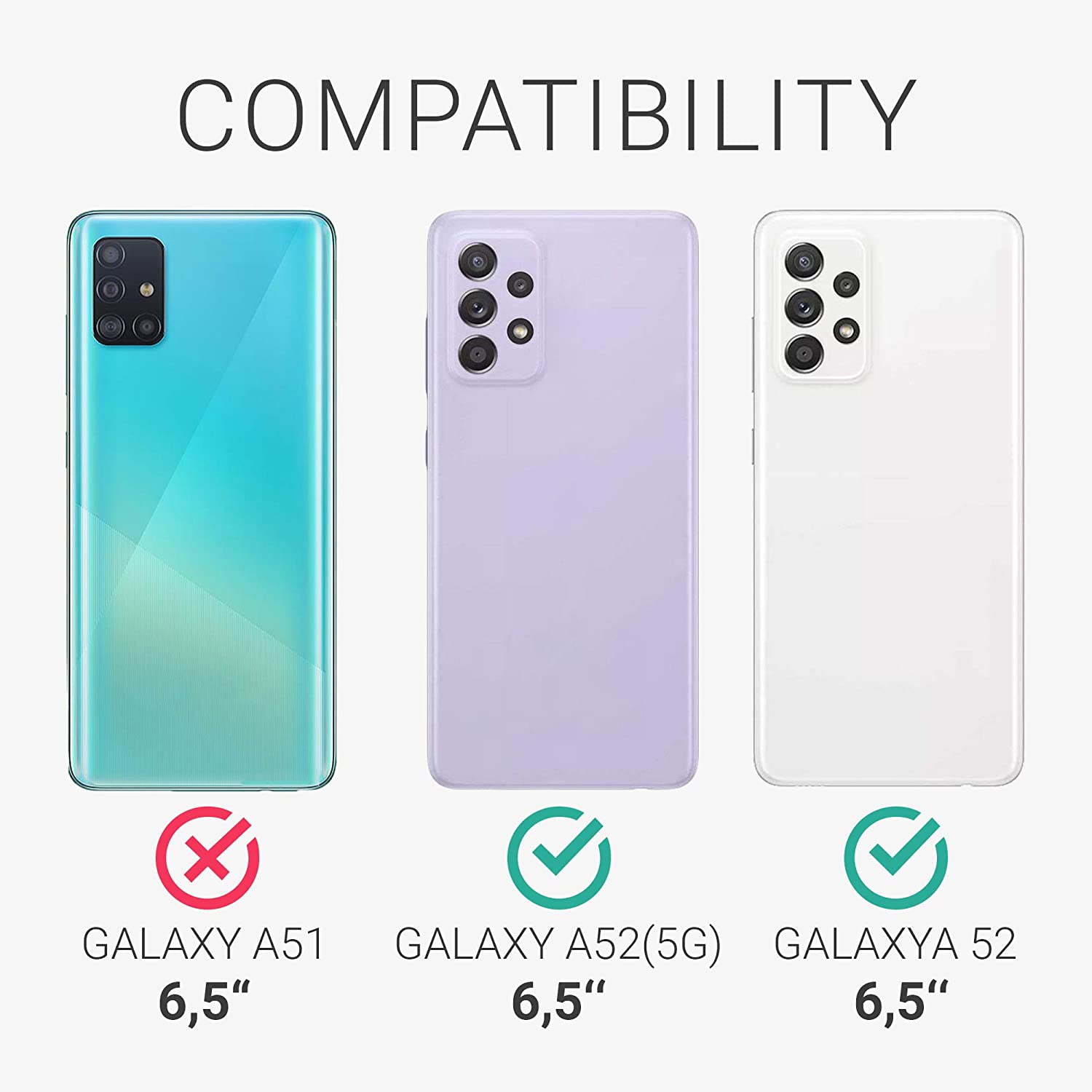 KW Samsung Galaxy A52 / A52 5G / A52s 5G Θήκη Σιλικόνης Rubber TPU - Matte White - 54347.48