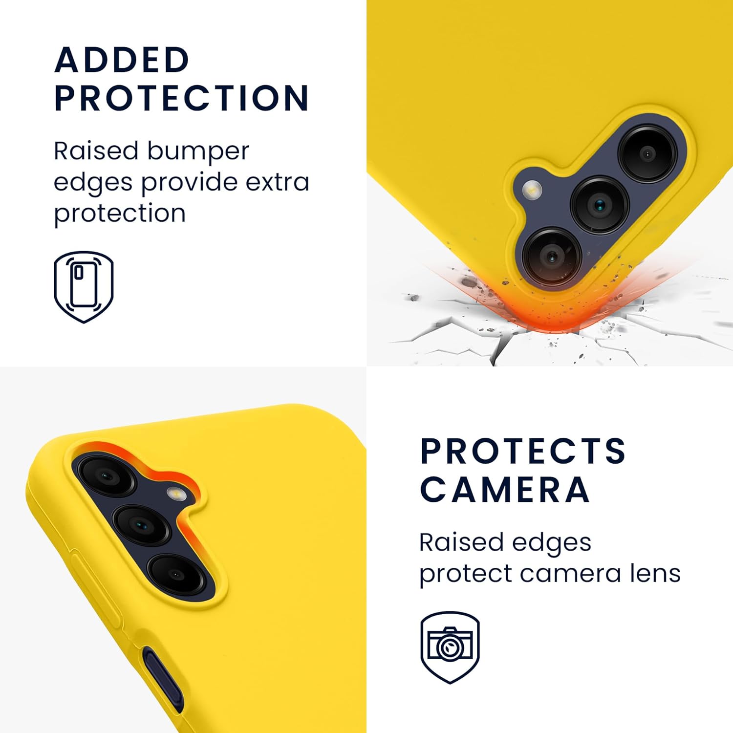 KW Samsung Galaxy A15 4G / A15 5G Θήκη Σιλικόνης Rubberized TPU - Bright Yellow