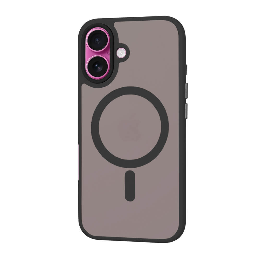 Techsuit iPhone 16 Plus - HaloFrost Series MagSafe - Σκληρή Θήκη με Πλαίσιο Σιλικόνης - Black