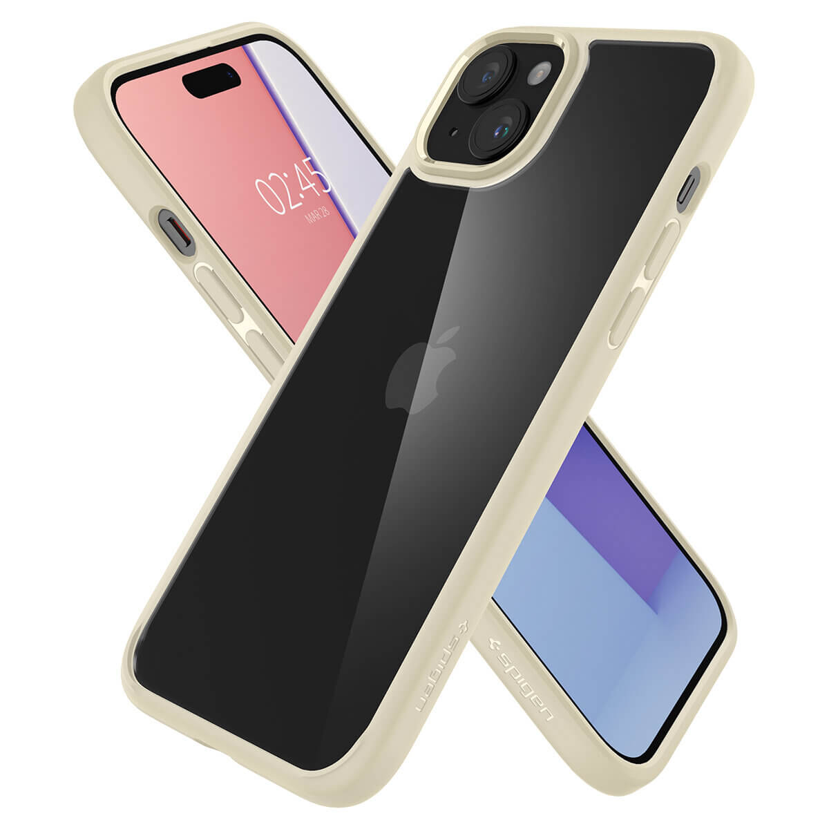 Spigen iPhone 15 Plus Ultra Hybrid Σκληρή Θήκη με Πλαίσιο Σιλικόνης - Mute Beige