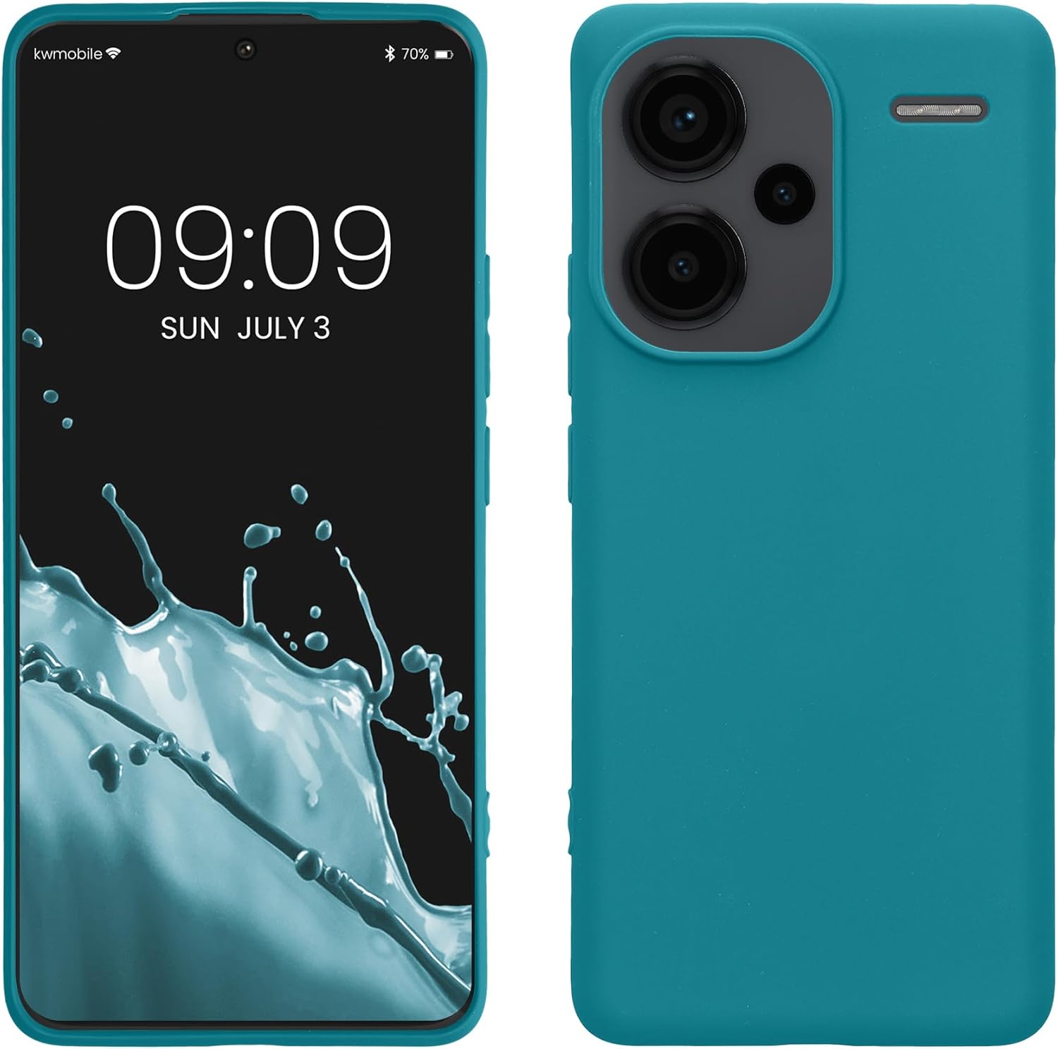 KW Xiaomi Redmi Note 13 Pro+ 5G Λεπτή Θήκη Σιλικόνης TPU - Matte Petrol