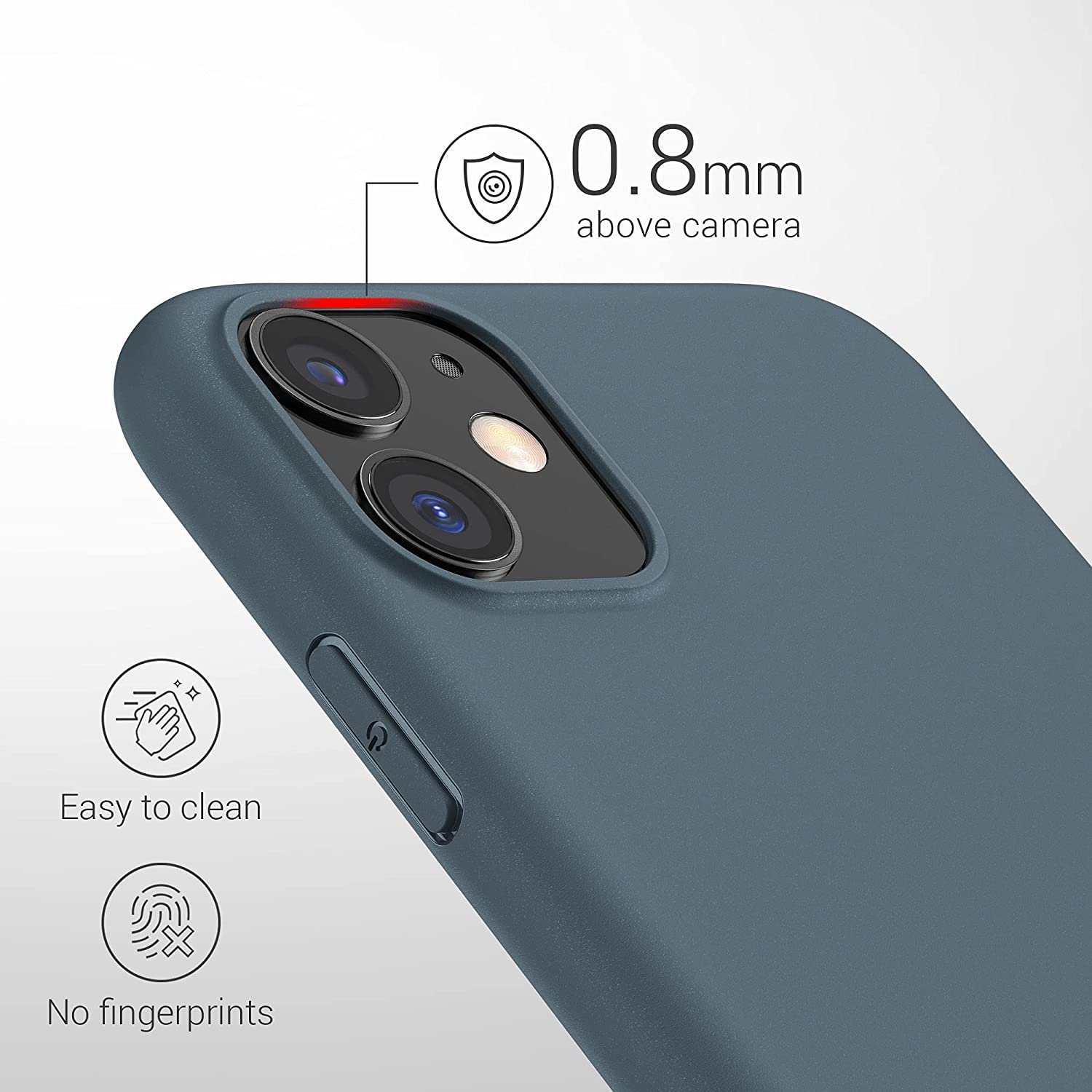 KW iPhone 11 Θήκη Σιλικόνης TPU - Slate Grey - 49787.202