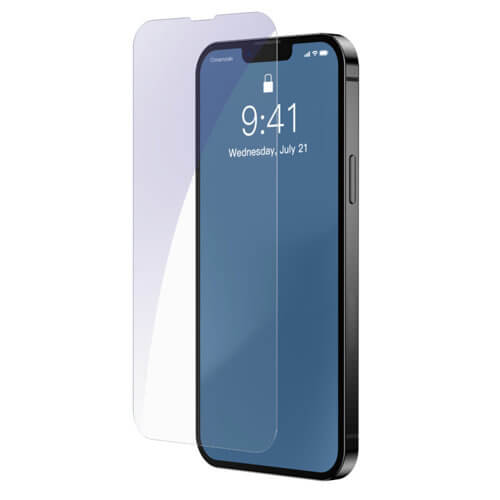 Baseus iPhone 13 Pro Max 0.3mm Anti-Blue Light Case Friendly Full Screen Αντιχαρακτικό Γυαλί Οθόνης - 2 Τεμάχια - Clear - SGBL020502