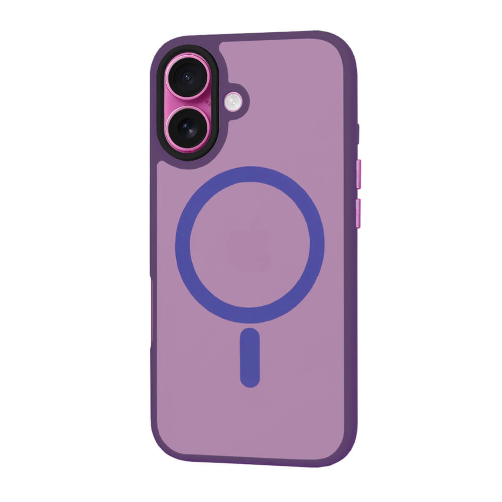 Techsuit iPhone 16 Plus - HaloFrost Series MagSafe - Σκληρή Θήκη με Πλαίσιο Σιλικόνης - Deep Purple