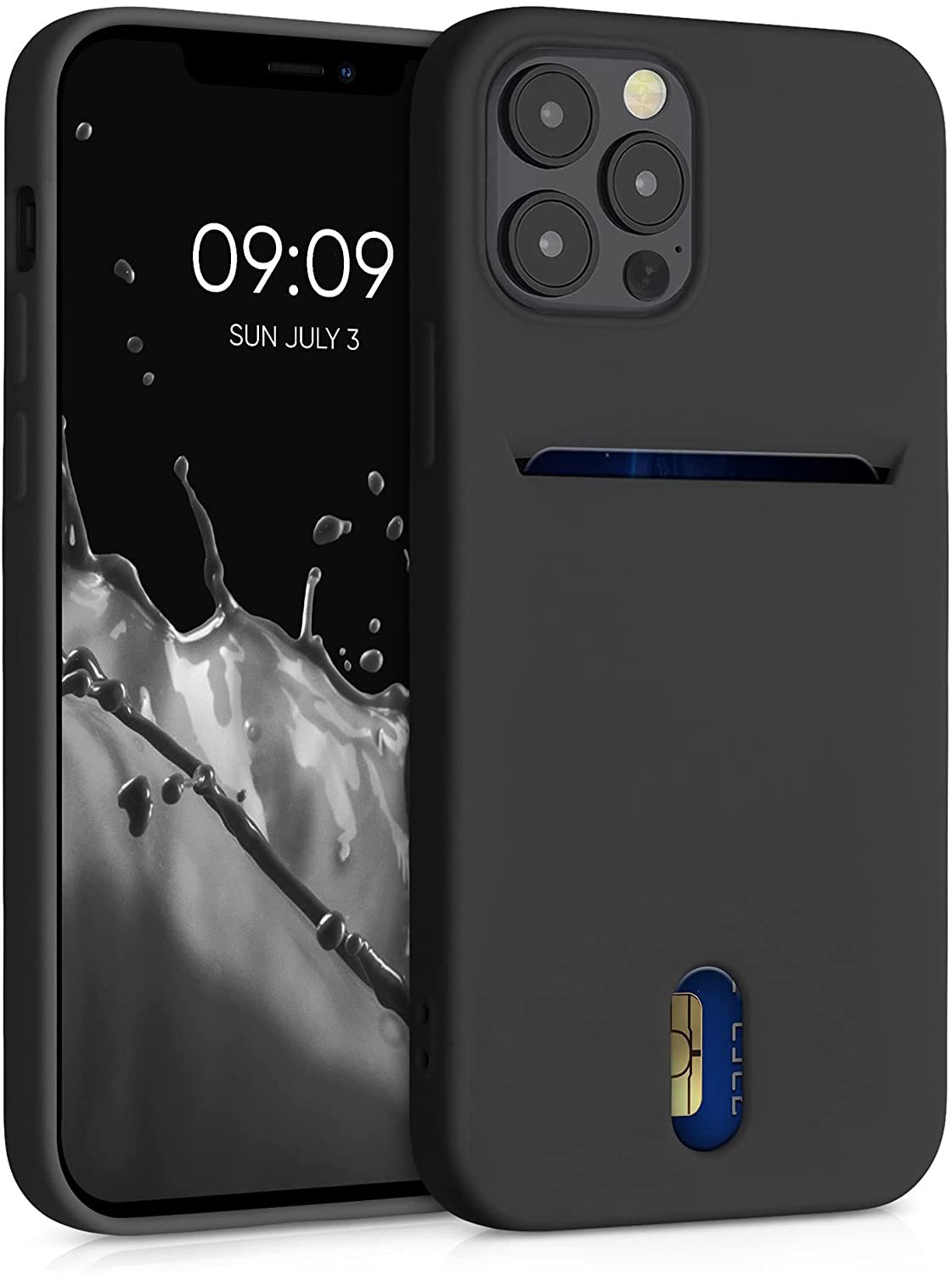 KW iPhone 12 / 12 Pro Θήκη Σιλικόνης TPU - Black - 54513.01
