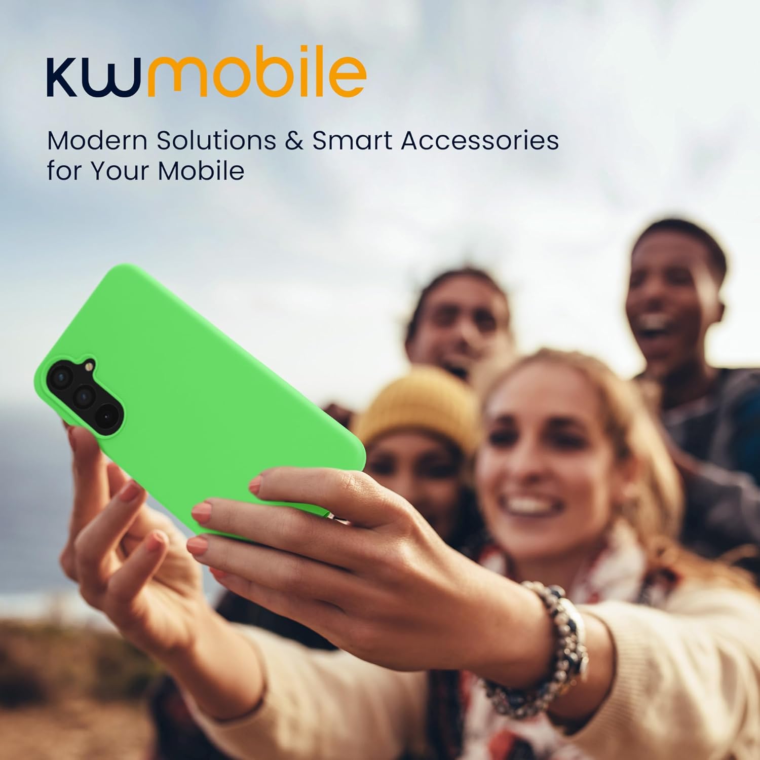 KW Samsung Galaxy A55 5G Θήκη Σιλικόνης Rubberized TPU - Lime Green