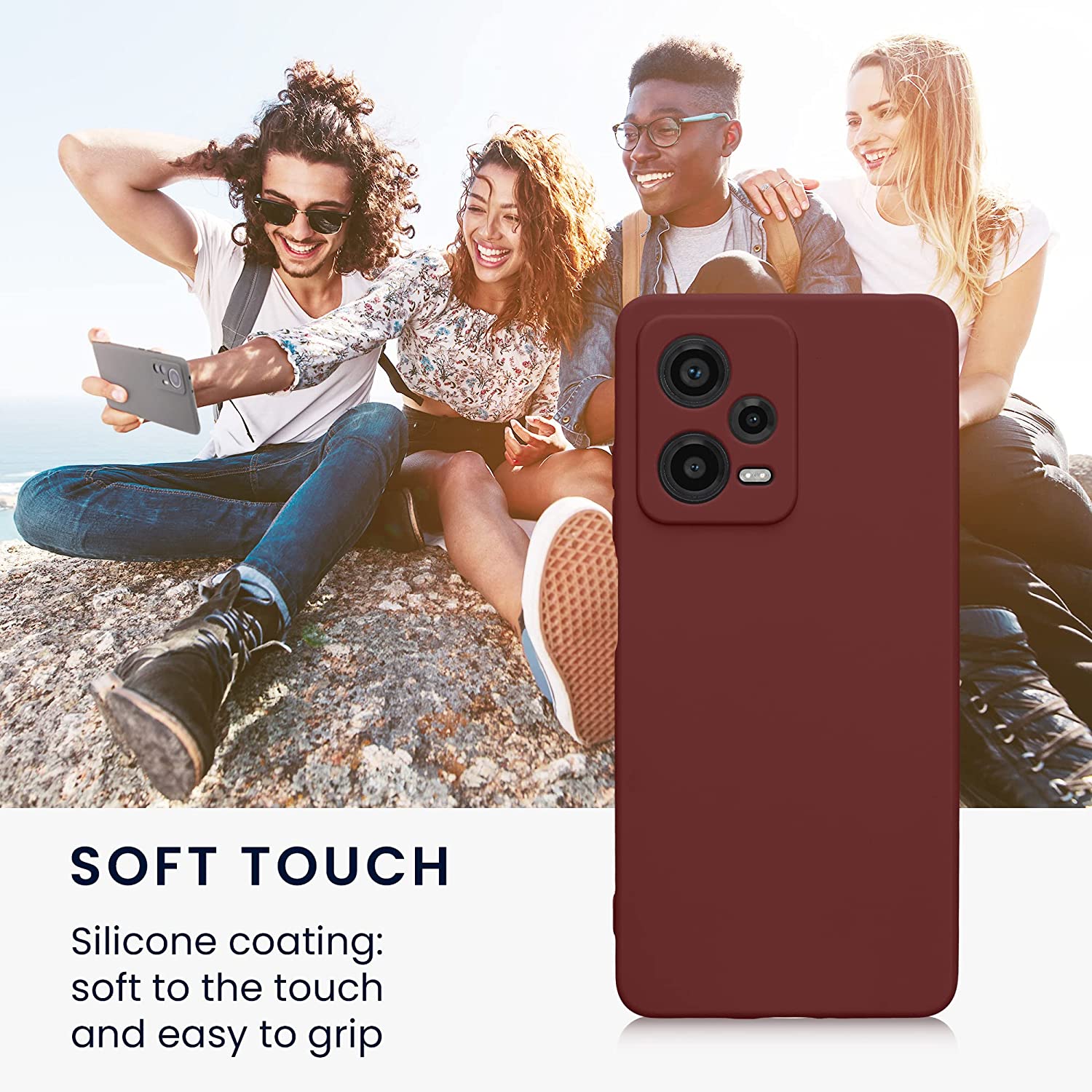 KW Xiaomi Redmi Note 12 Pro Θήκη Σιλικόνης TPU - Bordeaux Purple - 60685.187