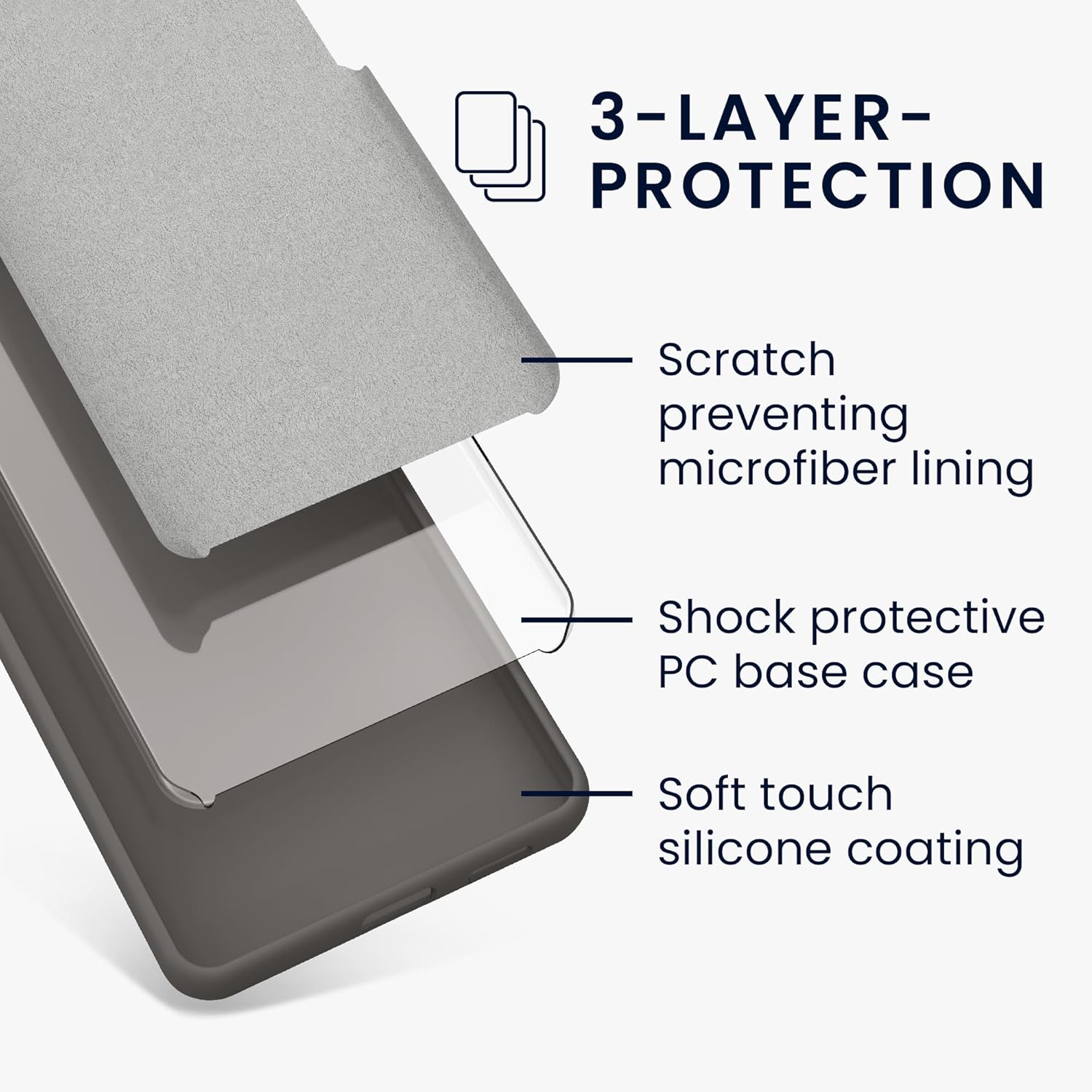 KW iPhone 16 Pro Max Θήκη Σιλικόνης Rubberized TPU - Stone Dust