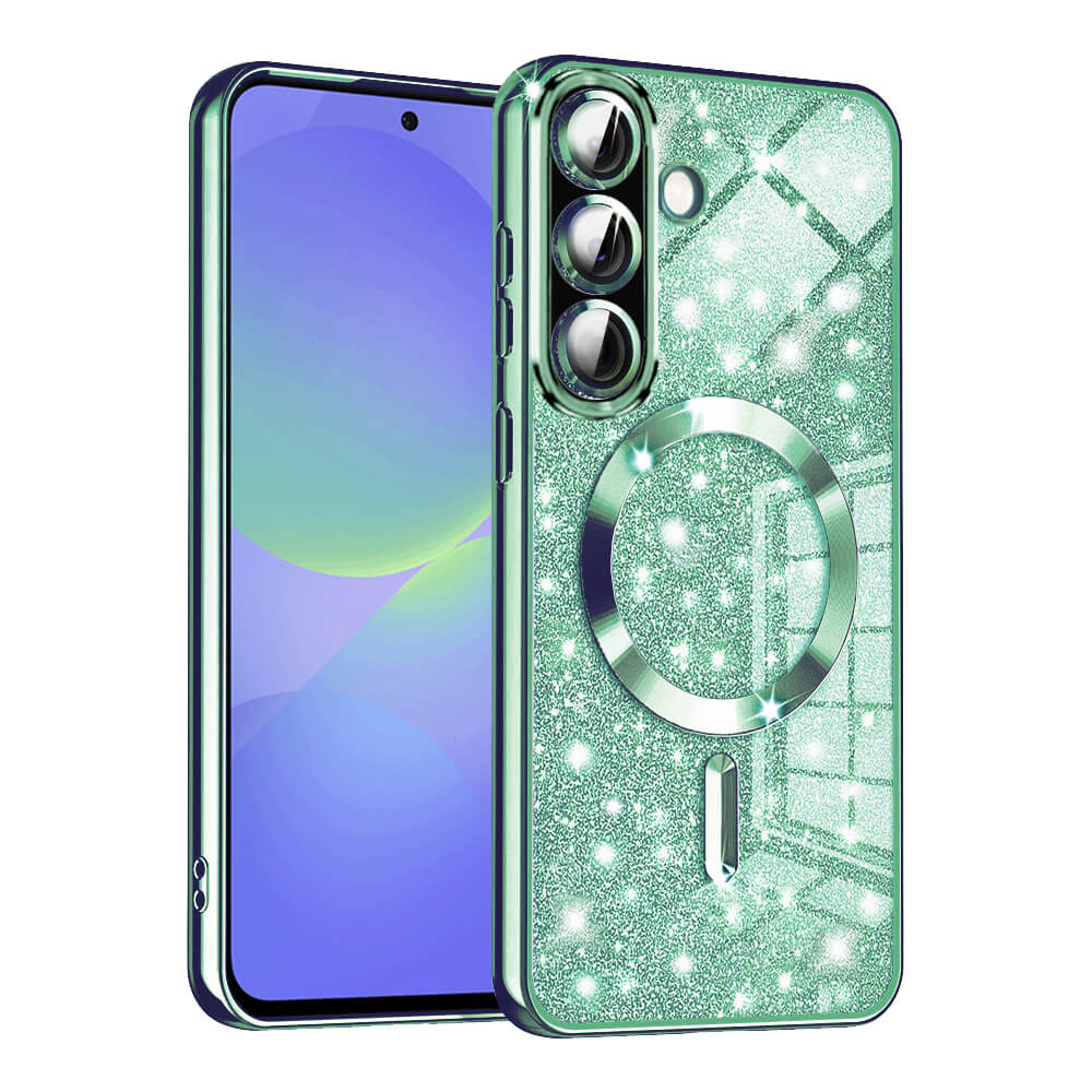 Techsuit Samsung Galaxy A36 5G / A56 5G - Luxury Glitter MagSafe - Θήκη Σιλικόνης - Light Green