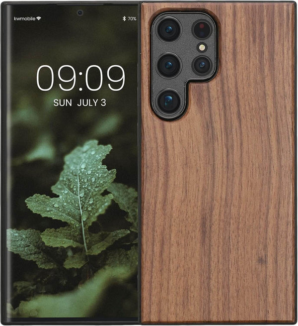 KW Samsung Galaxy S24 Ultra Θήκη από Φυσικό Ξύλο - Dark Brown