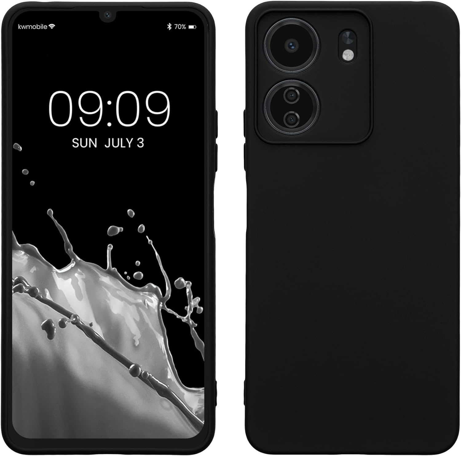 KW Xiaomi Redmi 13C / Poco C65 Θήκη Σιλικόνης Rubberized TPU - Black