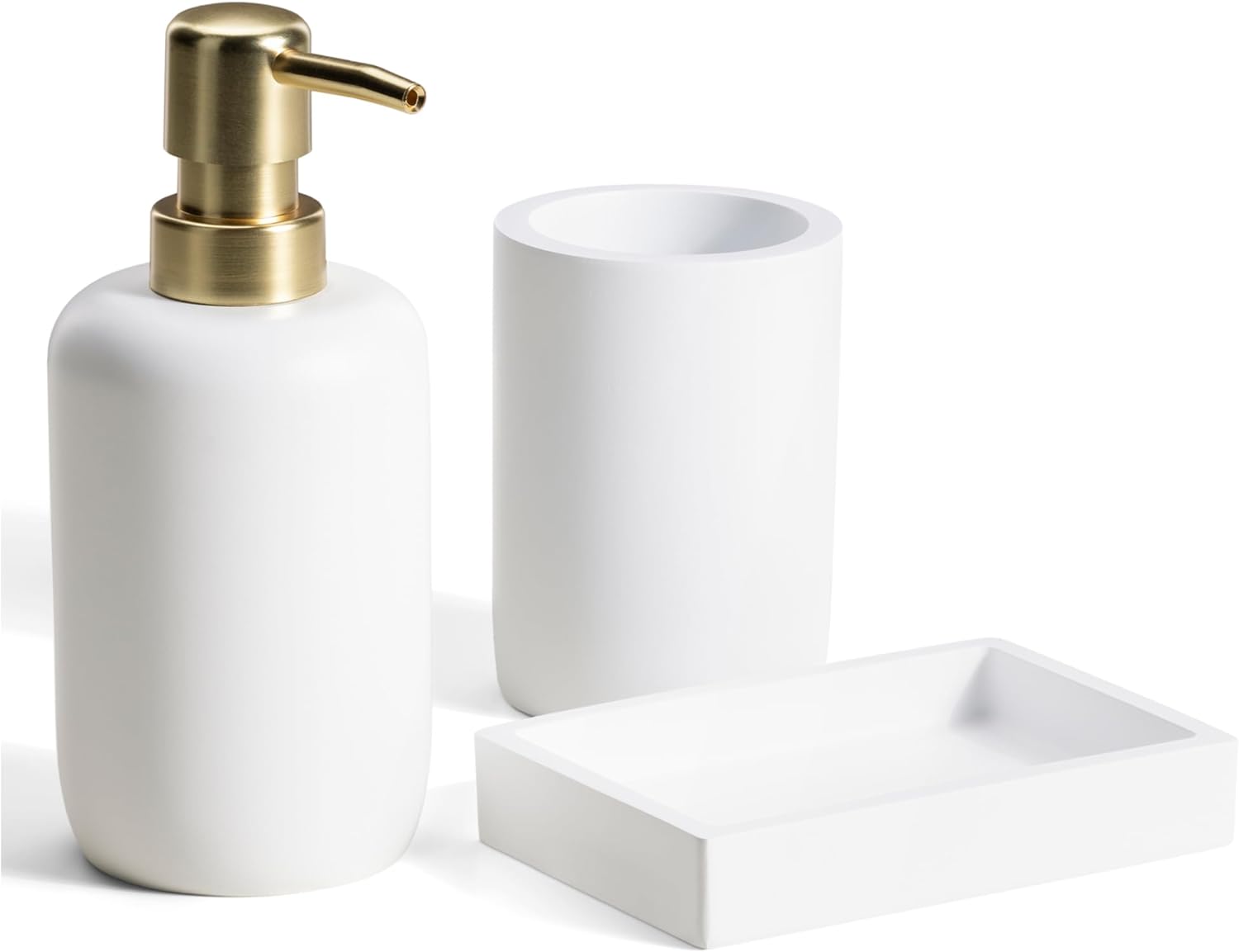 Navaris Αξεσουάρ Μπάνιου Σετ 3 τεμαχίων - White - 56525.02