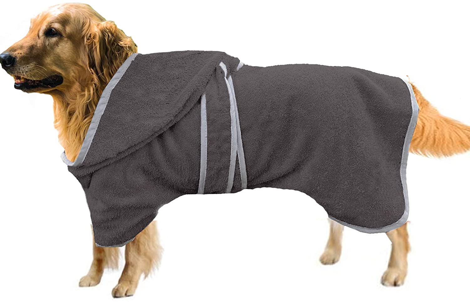 HOMELEVEL Μπουρνούζι Σκύλου - Medium - Anthracite / Gray - 54844.73.2