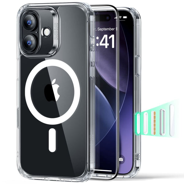 ESR iPhone 17 - Σετ με Classic Hybrid MagSafe Σκληρή Θήκη με Πλαίσιο Σιλικόνης και Αντιχαρακτικό Γυαλί Οθόνης - Διάφανη