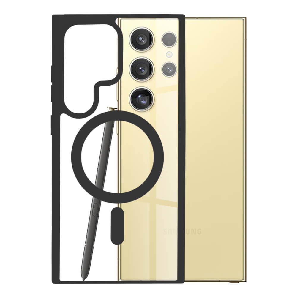 Techsuit Samsung Galaxy S24 Ultra - MagSafe Pro - Σκληρή Θήκη με Πλαίσιο Σιλικόνης - Black