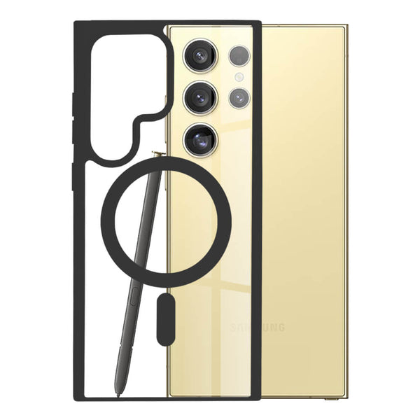 Techsuit Samsung Galaxy S24 Ultra - MagSafe Pro - Σκληρή Θήκη με Πλαίσιο Σιλικόνης - Black - likebrands.gr