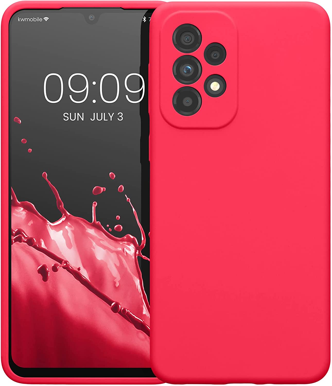 KW Samsung Galaxy A33 5G Θήκη Σιλικόνης Rubberized TPU - Neon Pink - 57833.77