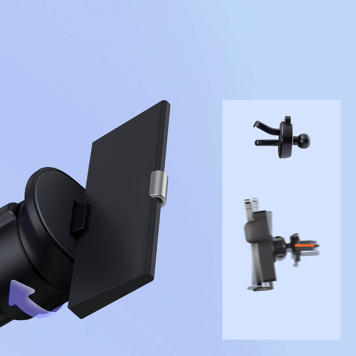 Baseus Metal Age II Gravity Car Air Vent Mobile Holder - Universal Βάση Αυτοκινήτου Αεραγωγού - Dark Grey - SUJS000013