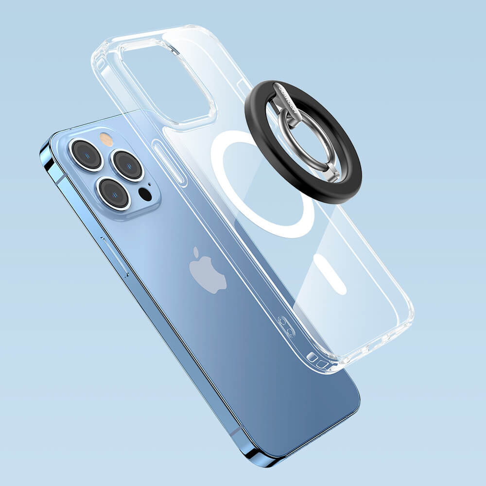 Joyroom Kit Multifunctional Μαγνητική Βάση Αυτοκινήτου Αεραγωγού και Μαγνητικό Δαχτυλίδι Συγκράτησης Κινητού - Black - JR-ZS294