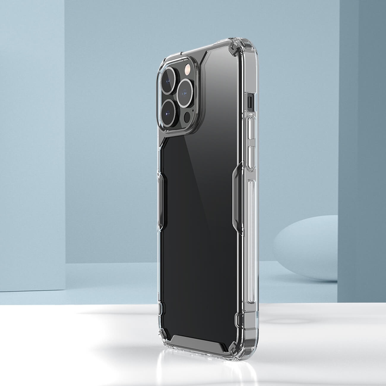 Nillkin iPhone 13 Pro Max Nature Pro - Σκληρή Θήκη με Πλαίσιο Σιλικόνης - Διάφανη